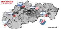 Stav počasia - Slovensko (15.05.2023 o 12.00 hod.)