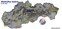Minimálna teplota - dnes (02.06.2023)