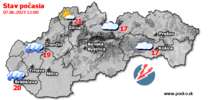 Stav počasia - Slovensko (07.06.2023 o 12.00 hod.)
