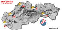 Stav počasia - Slovensko (17.06.2023 o 6.00 hod.)