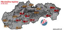 Maximálna teplota - dnes (04.08.2023)