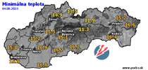 Minimálna teplota - dnes (04.08.2023)
