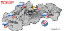 Stav počasia - Slovensko (04.08.2023 o 6.00 hod.)