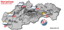 Stav počasia - Slovensko (04.08.2023 o 12.00 hod.)