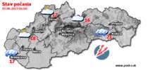 Stav počasia - Slovensko (05.08.2023 o 6.00 hod.)