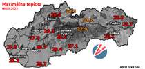 Maximálna teplota - dnes (06.09.2023)