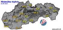Minimálna teplota - dnes (07.09.2023)