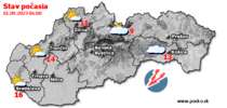 Stav počasia - Slovensko (01.09.2023 o 6.00 hod.)
