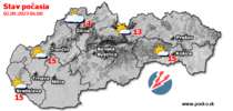 Stav počasia - Slovensko (02.09.2023 o 6.00 hod.)