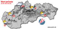 Stav počasia - Slovensko (04.09.2023 o 6.00 hod.)