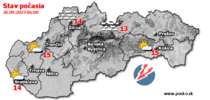 Stav počasia - Slovensko (26.09.2023 o 6.00 hod.)