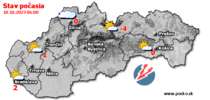 Stav počasia - Slovensko (18.10.2023 o 6.00 hod.)
