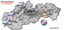 Stav počasia - Slovensko (24.12.2023 o 6.00 hod.)