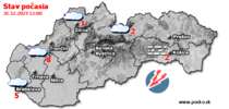 Stav počasia - Slovensko (31.12.2023 o 12.00 hod.)