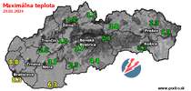 Maximálna teplota - dnes (23.01.2024)