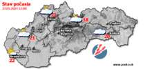 Stav počasia - Slovensko (23.05.2024 o 12.00 hod.)