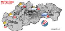 Stav počasia - Slovensko (07.06.2024 o 6.00 hod.)