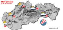 Stav počasia - Slovensko (07.06.2024 o 12.00 hod.)