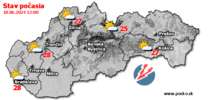 Stav počasia - Slovensko (18.06.2024 o 12.00 hod.)