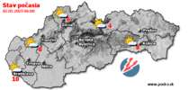 Stav počasia - Slovensko (02.05.2025 o 6.00 hod.)