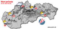 Stav počasia - Slovensko (04.05.2025 o 6.00 hod.)