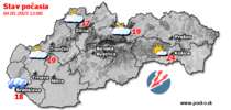Stav počasia - Slovensko (04.05.2025 o 12.00 hod.)