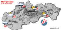 Stav počasia - Slovensko (07.05.2025 o 12.00 hod.)