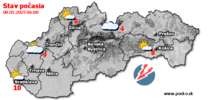 Stav počasia - Slovensko (08.05.2025 o 6.00 hod.)