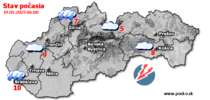 Stav počasia - Slovensko (19.05.2025 o 6.00 hod.)
