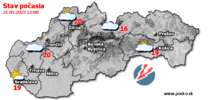 Stav počasia - Slovensko (21.05.2025 o 12.00 hod.)