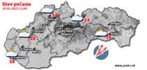 Stav počasia - Slovensko (29.05.2025 o 12.00 hod.)