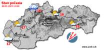Stav počasia - Slovensko (30.05.2025 o 12.00 hod.)