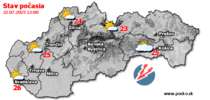 Stav počasia - Slovensko (22.07.2025 o 12.00 hod.)