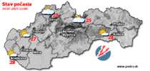 Stav počasia - Slovensko (24.07.2025 o 12.00 hod.)