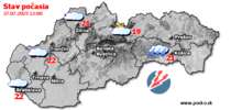 Stav počasia - Slovensko (27.07.2025 o 12.00 hod.)