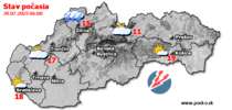 Stav počasia - Slovensko (29.07.2025 o 6.00 hod.)