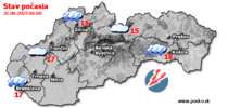 Stav počasia - Slovensko (31.08.2025 o 6.00 hod.)