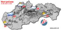 Stav počasia - Slovensko (31.08.2025 o 12.00 hod.)