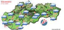 Predpoveď počasia na zajtra (17.11.2025)