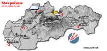 Stav počasia - Slovensko (27.01.2026 o 12.00 hod.)