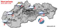 Stav počasia - Slovensko (28.01.2026 o 12.00 hod.)