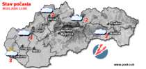 Stav počasia - Slovensko (30.01.2026 o 12.00 hod.)