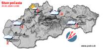 Stav počasia - Slovensko (31.01.2026 o 12.00 hod.)