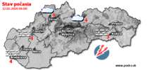 Stav počasia - Slovensko (12.02.2026 o 6.00 hod.)