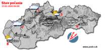Stav počasia - Slovensko (13.02.2026 o 6.00 hod.)