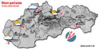 Stav počasia - Slovensko (19.02.2026 o 6.00 hod.)