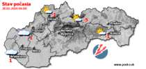 Stav počasia - Slovensko (20.02.2026 o 6.00 hod.)