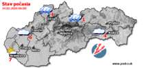 Stav počasia - Slovensko (24.02.2026 o 6.00 hod.)
