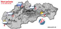 Stav počasia - Slovensko (17.03.2026 o 6.00 hod.)