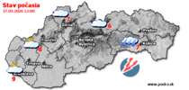 Stav počasia - Slovensko (17.03.2026 o 12.00 hod.)